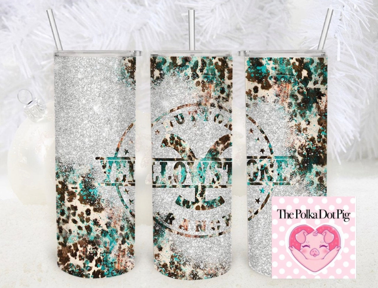 Glittery Yellowstone Tumbler