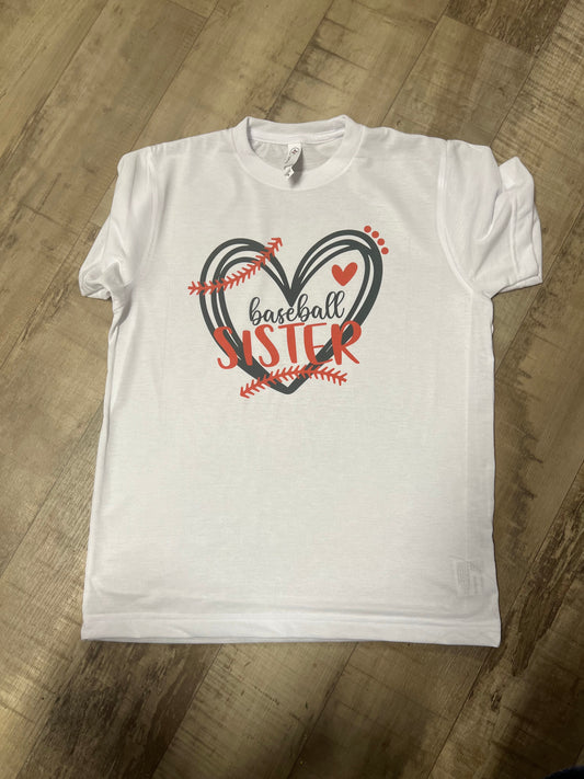 Baseball sister tshirt
