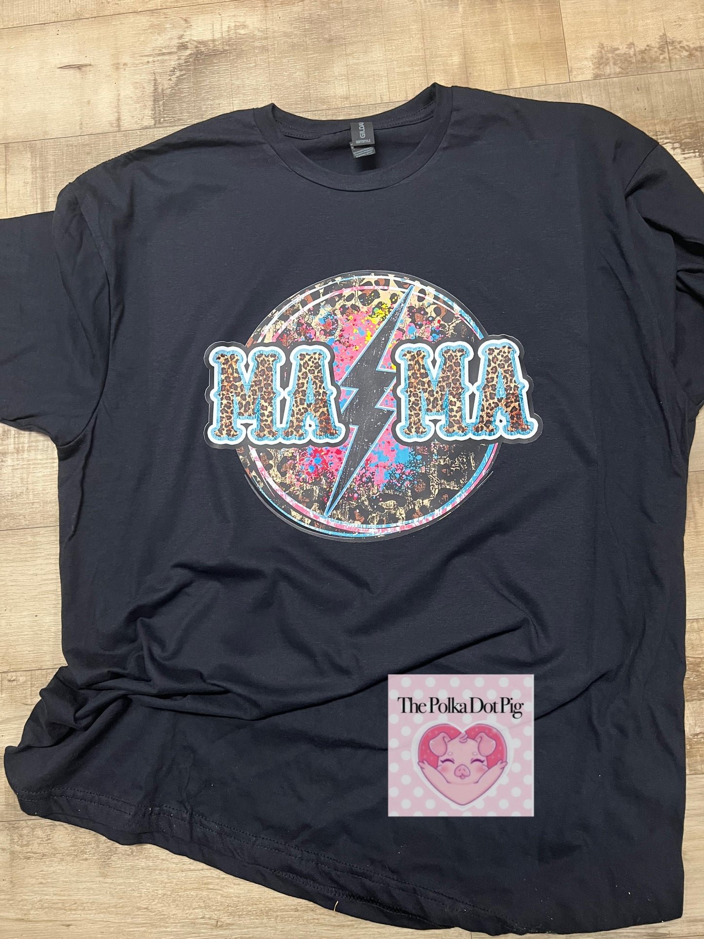 Mama lightning bolt tee